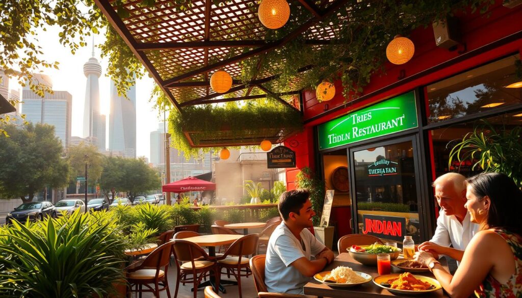 Indian restaurant with outdoor seating in Dallas
