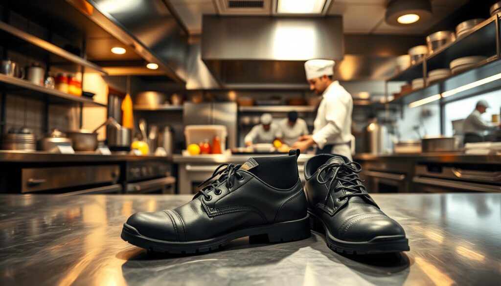 Durable Chef Shoes in Professional Kitchen