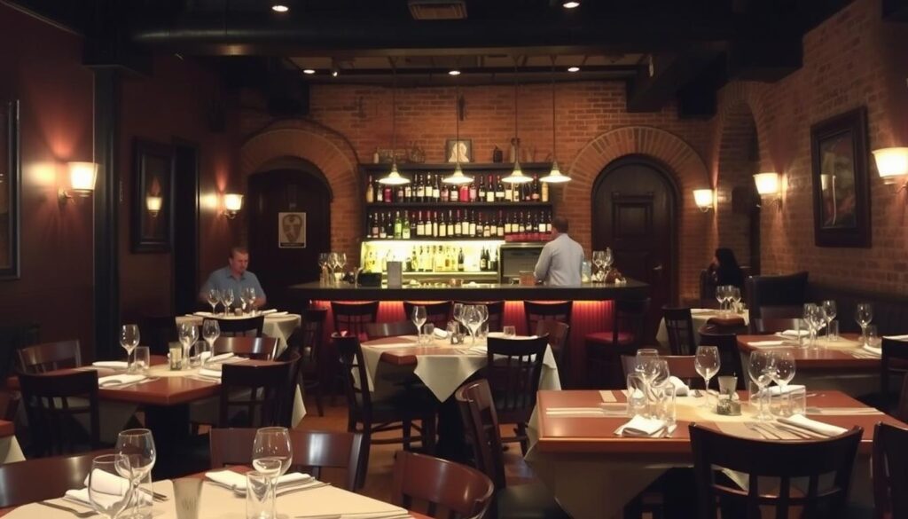 Little Italy restaurant interior ambiance