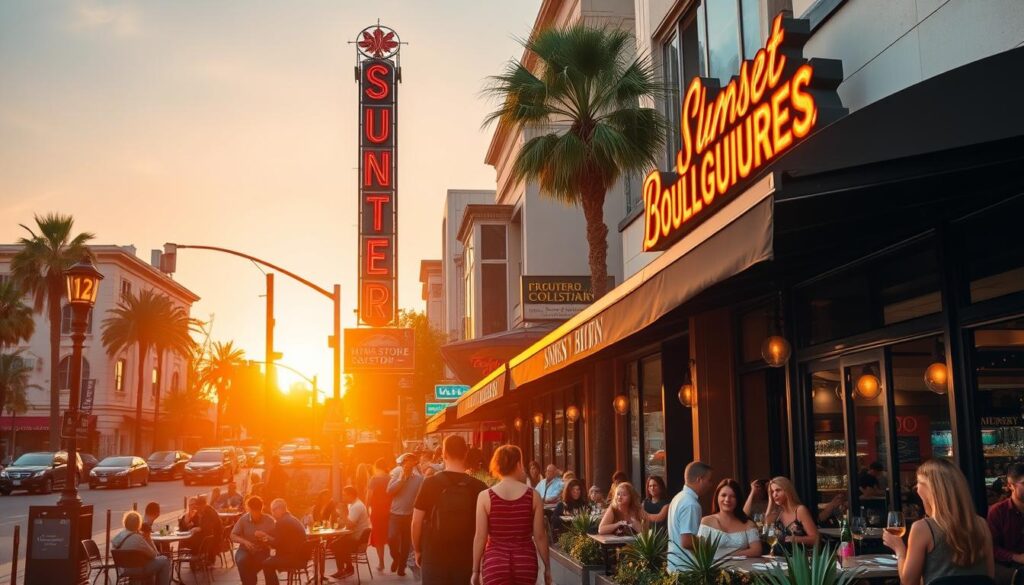Sunset Boulevard Trendy Restaurants West Hollywood
